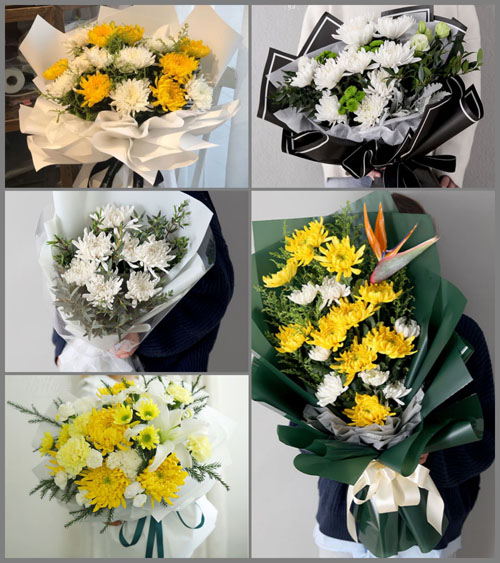 辽宁营口盖州市归州街道白事花束代送